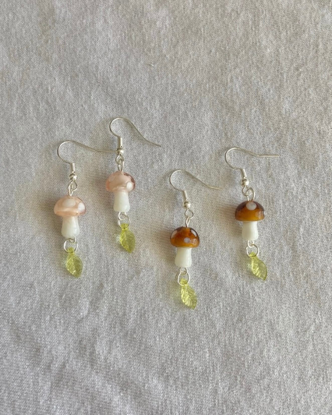 mystic mushroom earrings