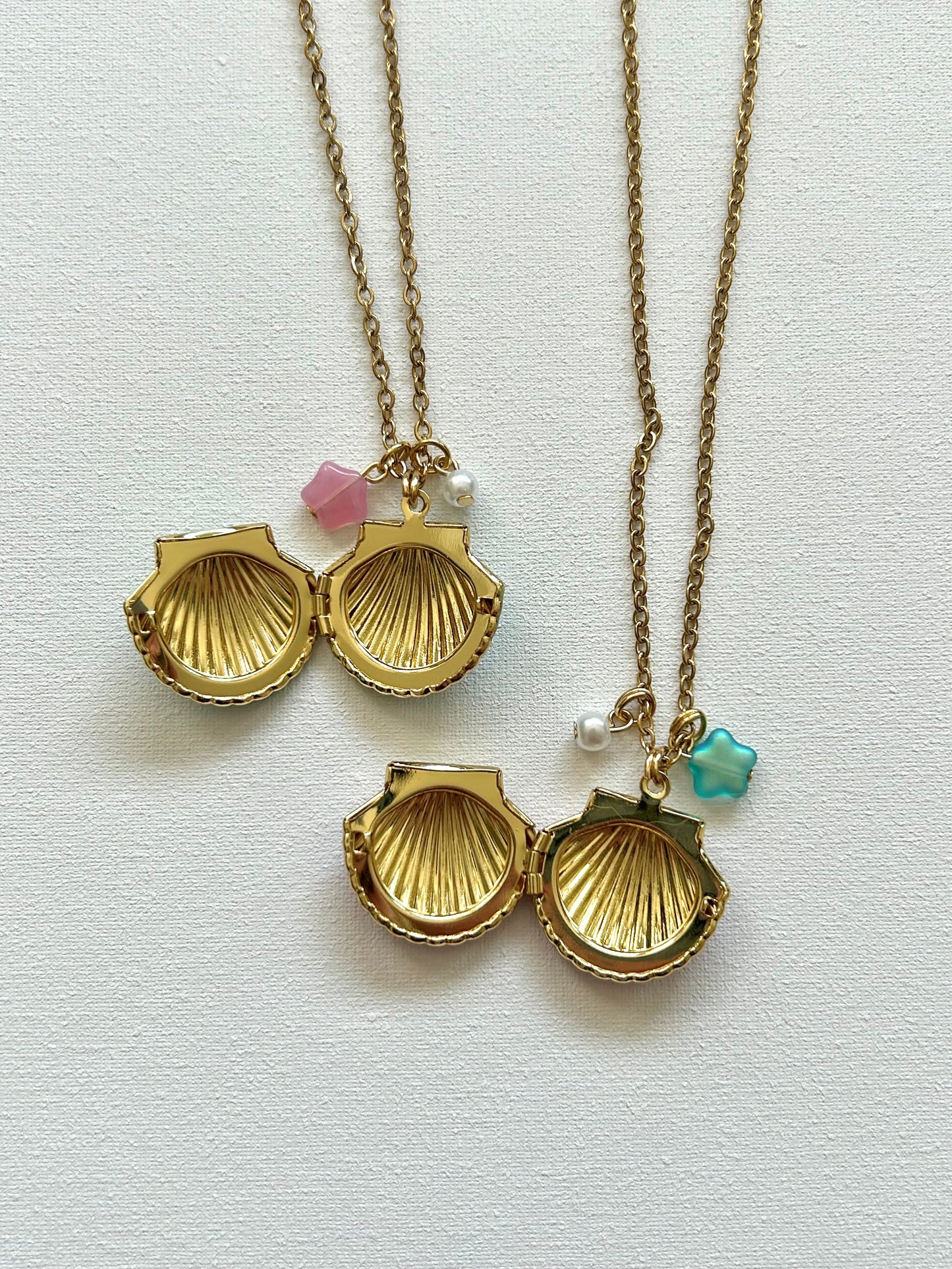 seashell locket necklace