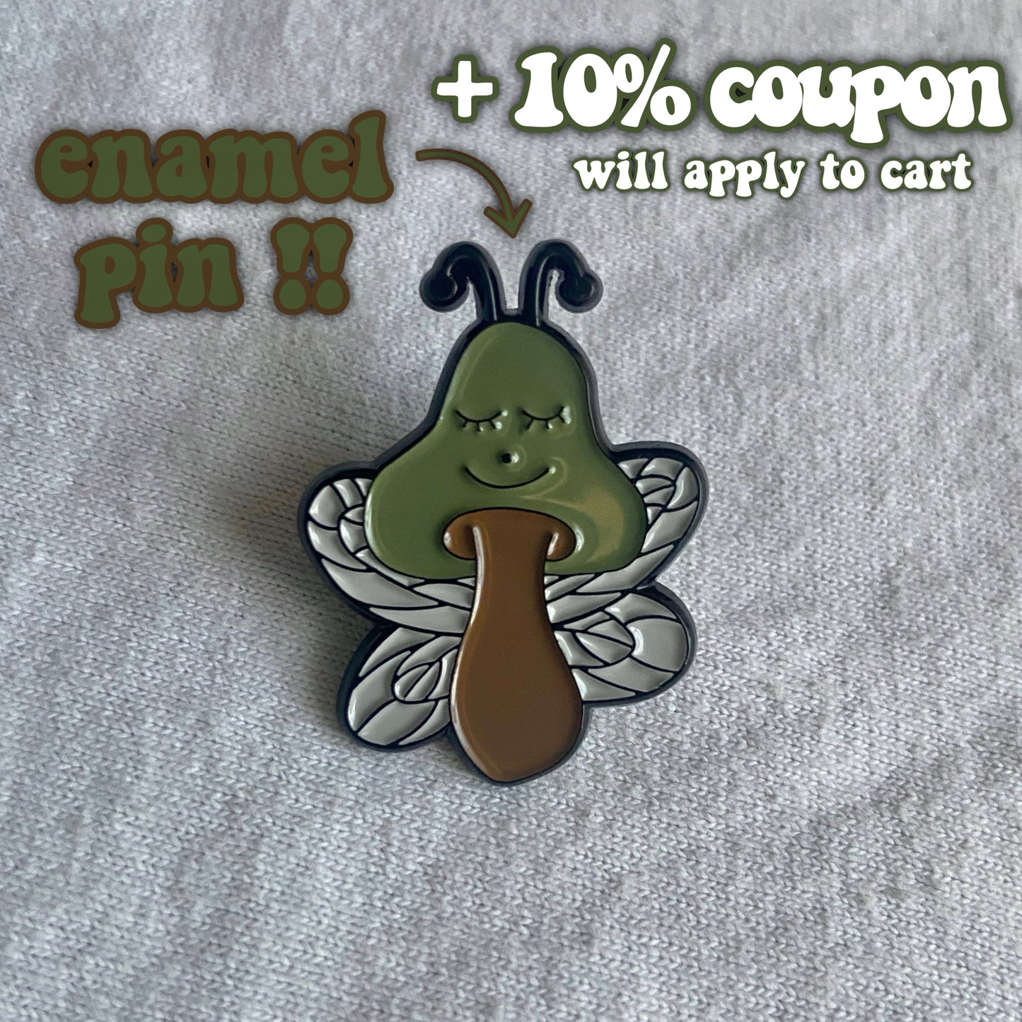 lostbugbead enamel pin + 10% off