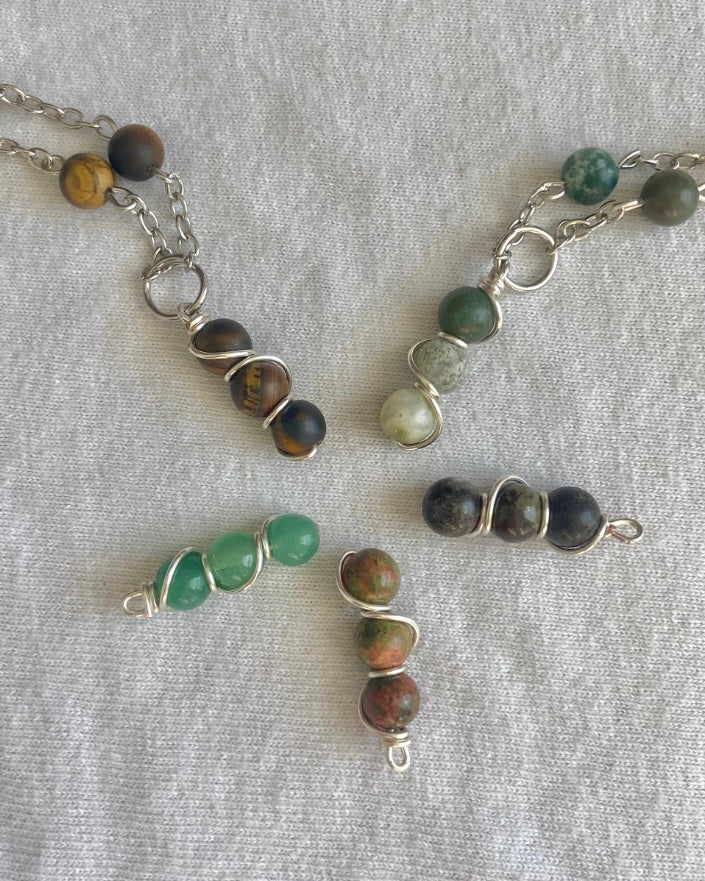 crystal wire wrapped necklace
