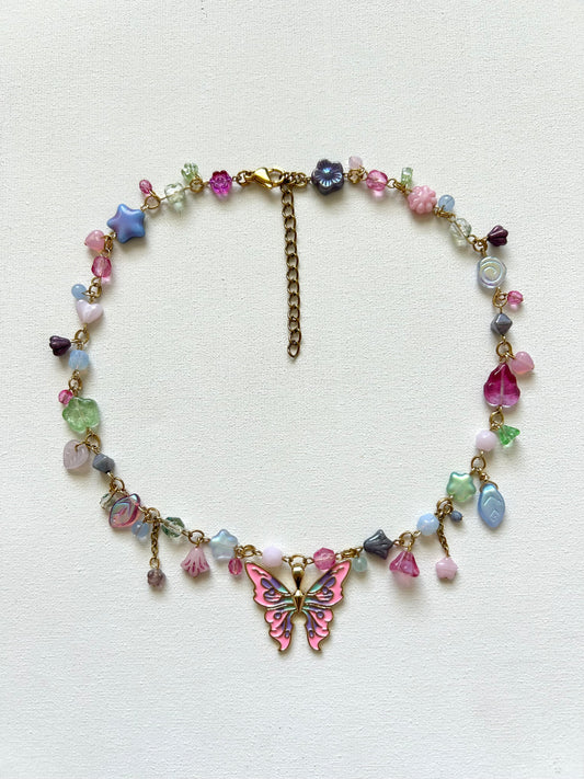 butterfly garden necklace