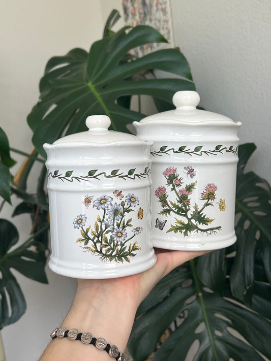 lillian vernon ceramic canister & bowl set