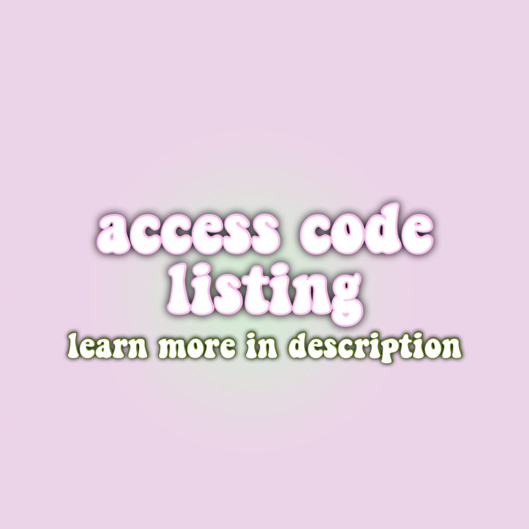 access code | learn more in description