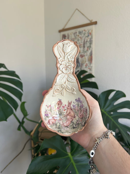 bunny garden spoon rest
