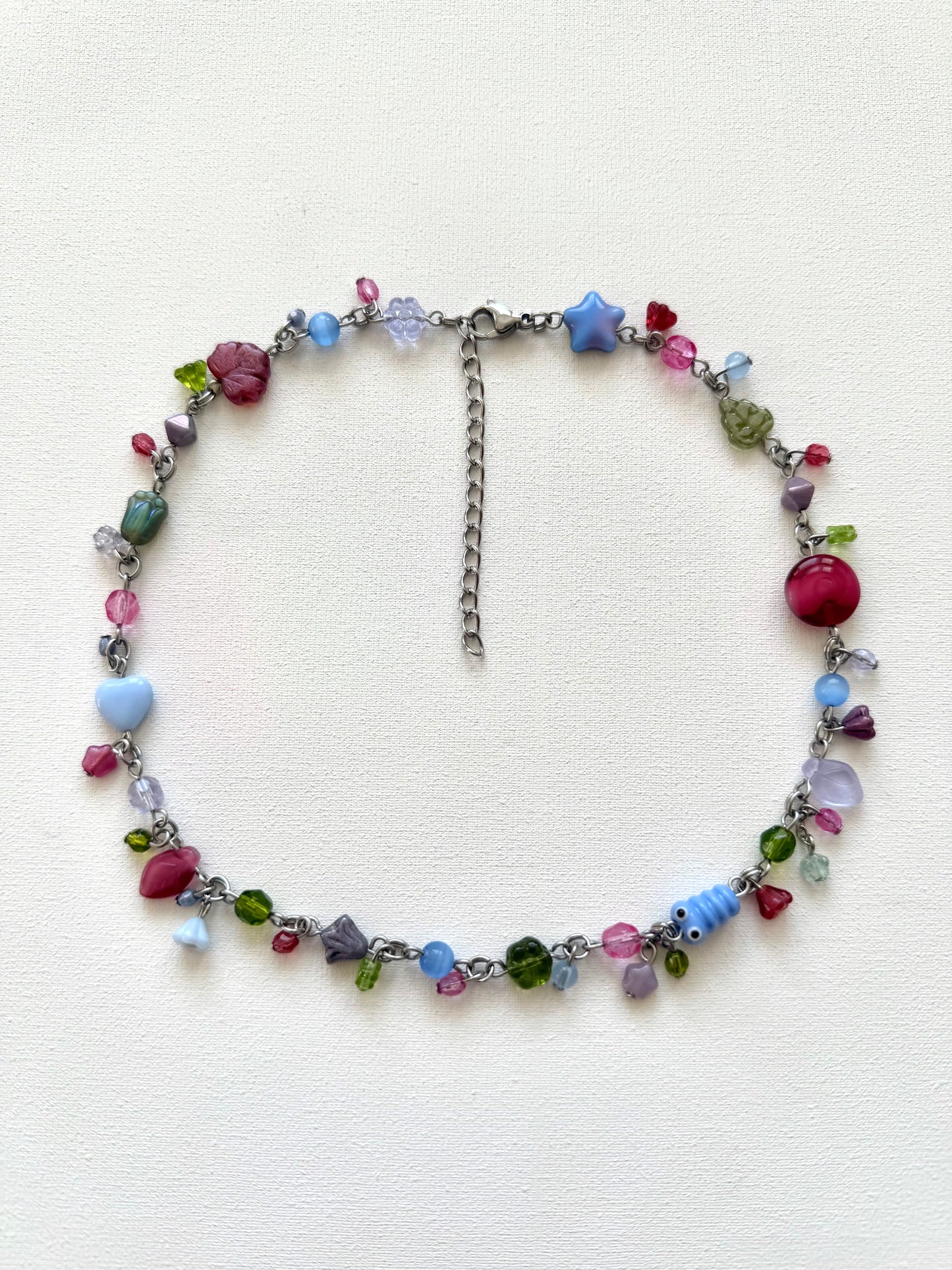 berry garden worm necklace