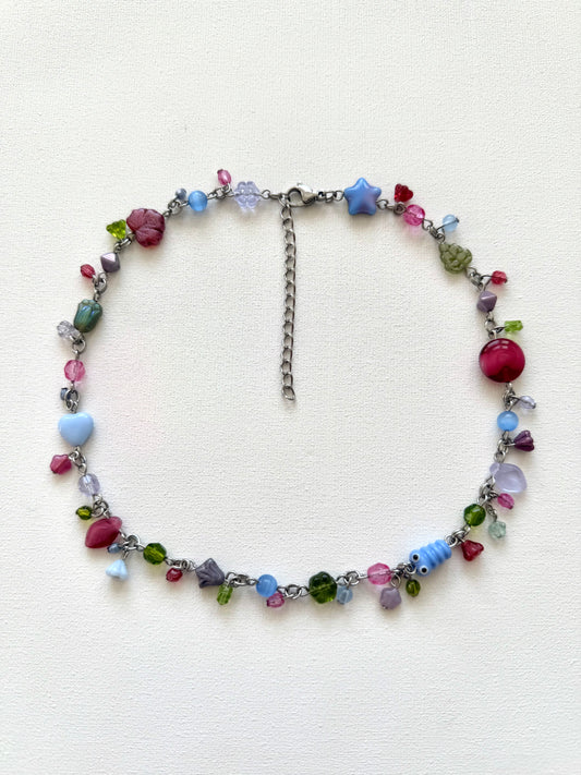 berry garden worm necklace