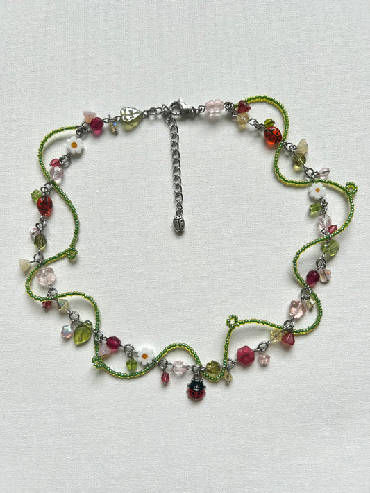 ladybug grove vine necklace (gold available)