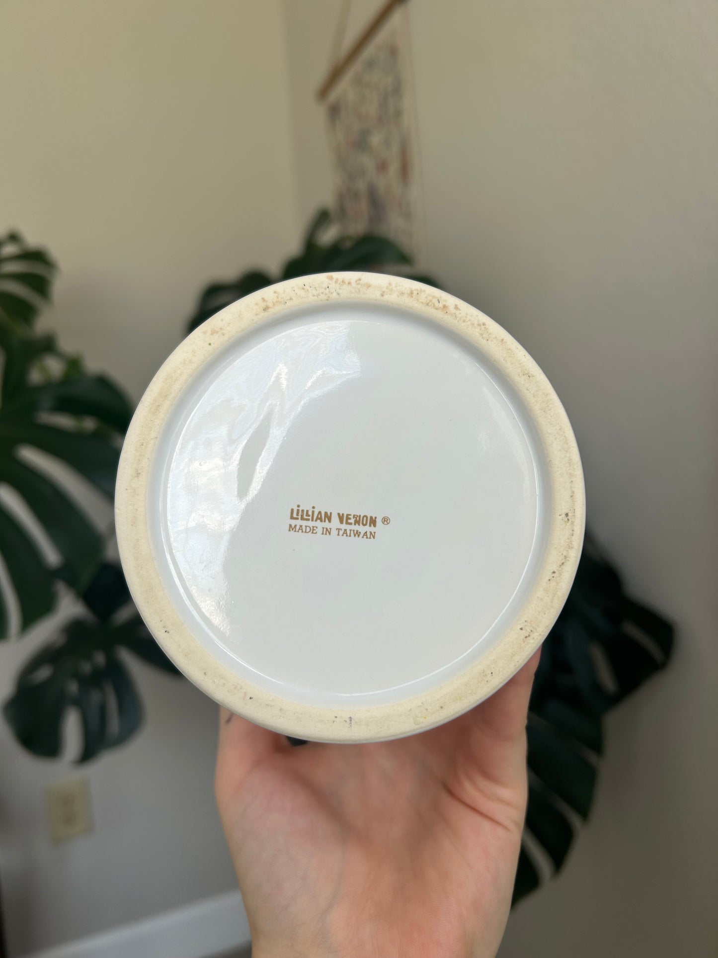 lillian vernon ceramic canister & bowl set