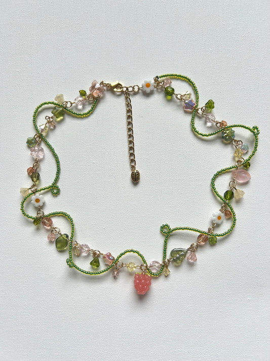 berry picking vine necklace