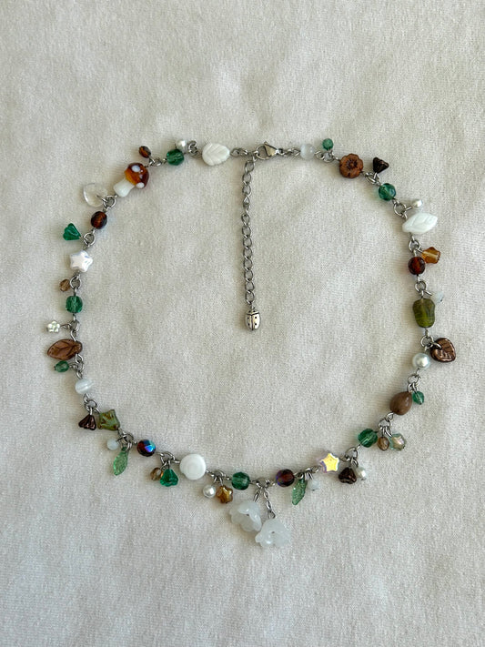 snowy forest necklace