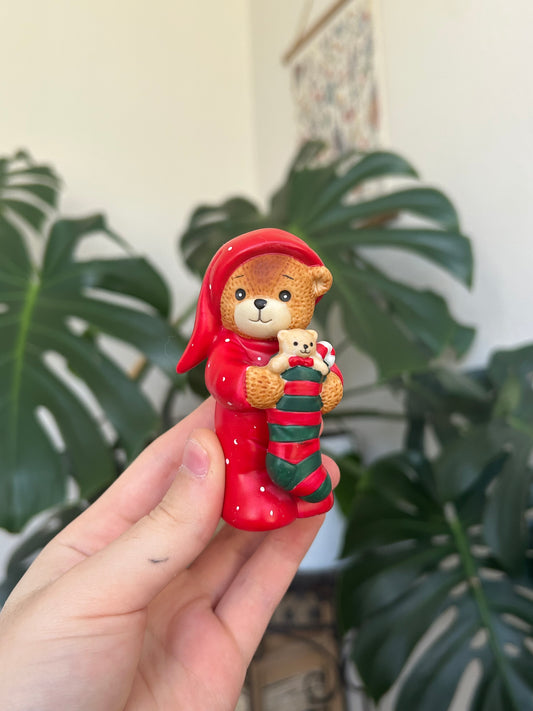 christmas bear trinket 1985