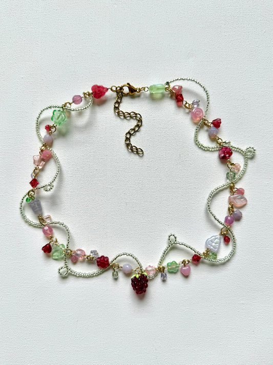 berry picking vine necklace