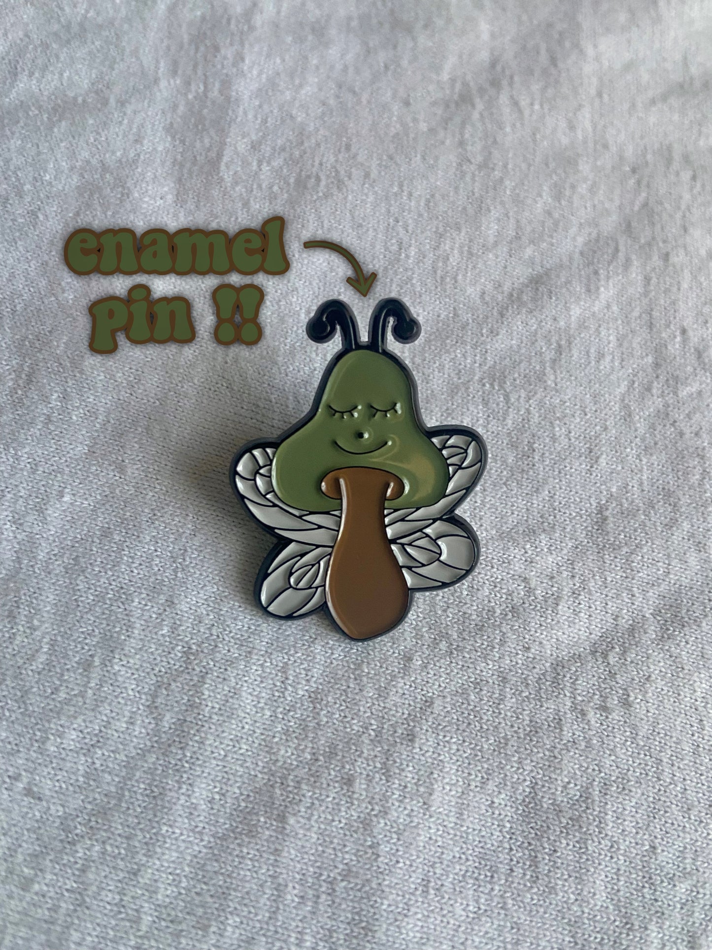 lostbugbead enamel pin